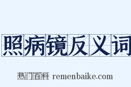 照病镜反义词是什么意思的图片